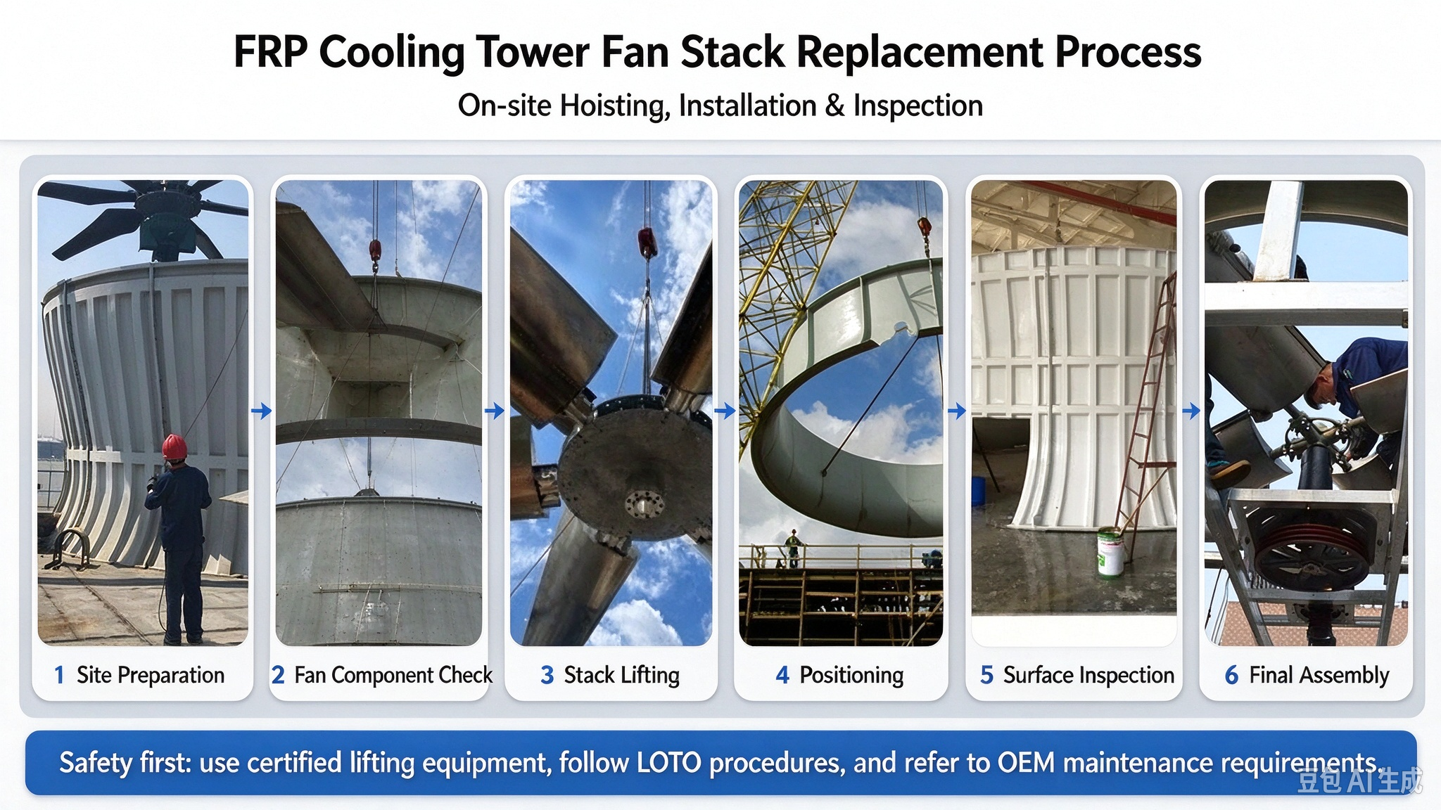 Fiberglass Cooling Tower Fan Stack Fiberglass Cooling Tower Fan Stack