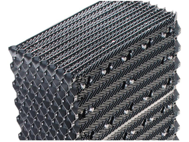 Corrugated PVC film fill channels for cooling tower heat transfer Corrugated PVC film fill channels for cooling tower heat transfer