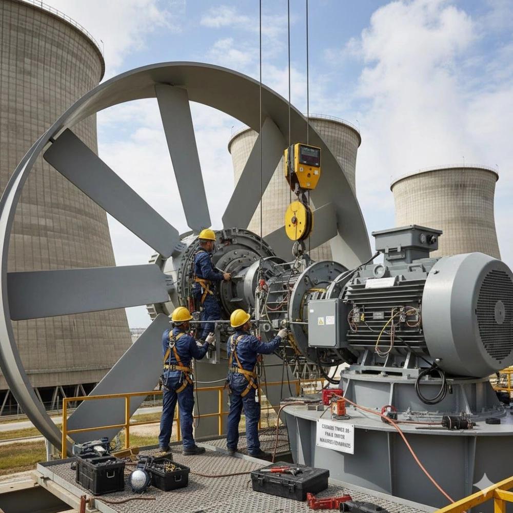 Industrial Cooling Tower Fan Maintenance and Inspection Industrial Cooling Tower Fan Maintenance and Inspection