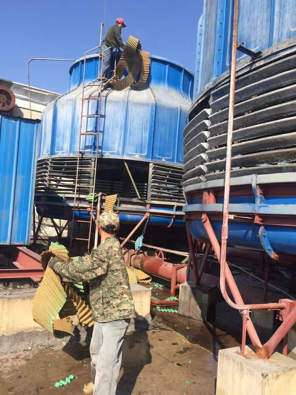 Cooling tower fill replacement